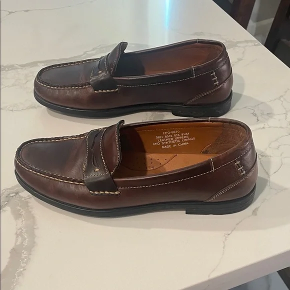 Jos. A. Bank Dark Brown Leather Loafers - Picture 5 of 9